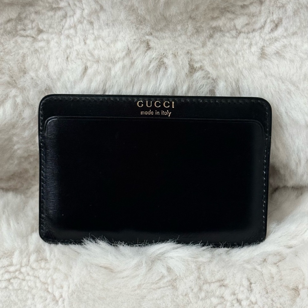 Gucci Black Leather Card Case